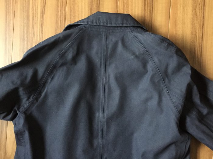 nanamica GORE-TEX Soutien Collar Coat（ナナミカ ゴアテック ステンカラーコート） 背面 ラグランスリーブ