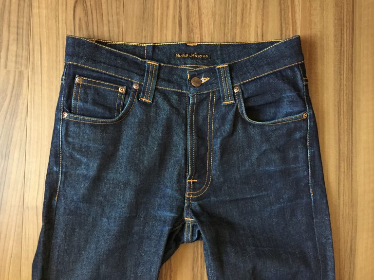 Nudiejeans Leandean Dry16dips ファーストウォッシュ 糊を落とさず穿いてきたヌーディのリーンディーンを113日1300時間で初めて洗濯しました Green