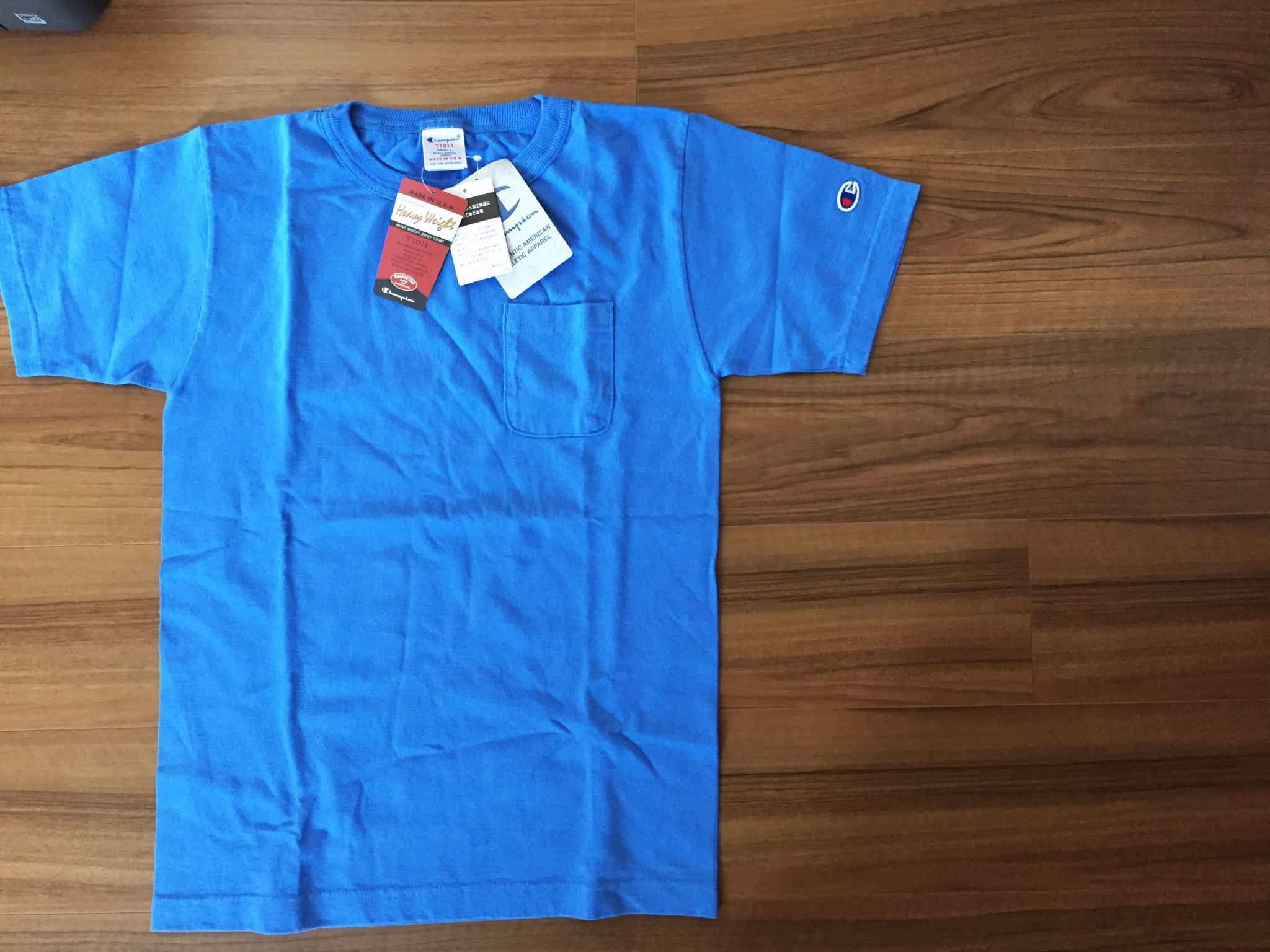 Champion チャンピオン T1011 ライトブルーの半そでを買い足しました Green