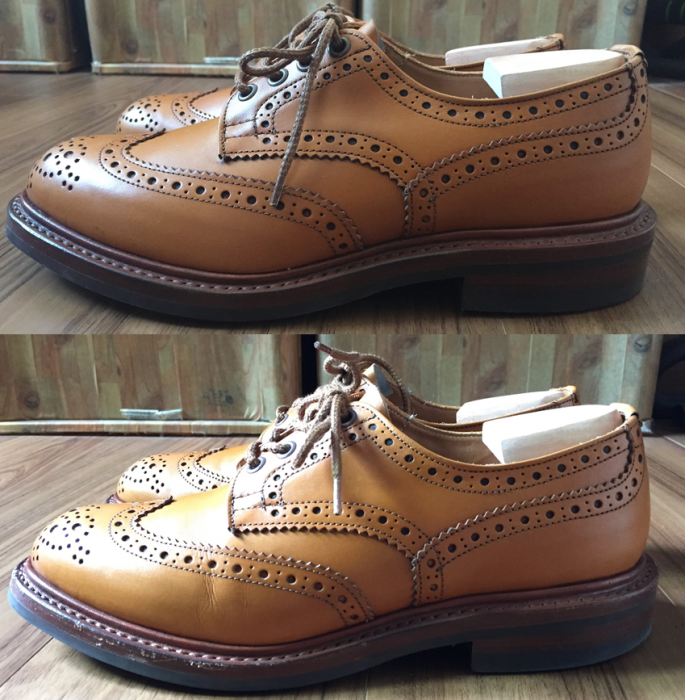 trickers bourton 4か月 エイジング 経年変化 横顔.png