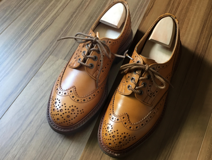 trickers bourton 4か月 エイジング 経年変化 全体観