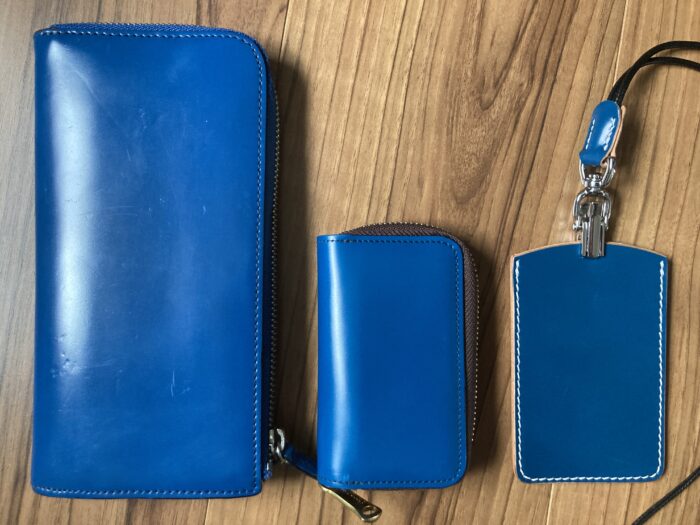 新喜皮革 コードバン ターコイズブルー ネイビー 財布 キーケース IDホルダー ウォレット パスケース IDケース